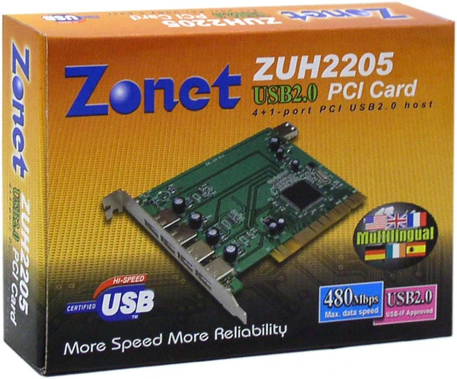 Zonet USB2.0 PCI Card Model ZUH2205 - Newegg.com