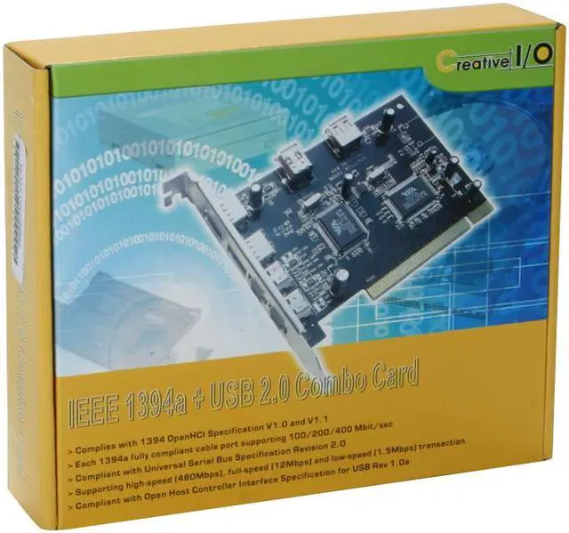 Alt view image 8 of 8 - Link Depot USB2.0 & Firewire Combo Card Based on ALi M5271 Model PCI-COMBO