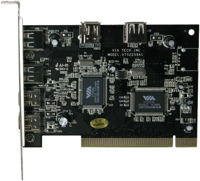 Alt view image 3 of 8 - Link Depot USB2.0 & Firewire Combo Card Based on ALi M5271 Model PCI-COMBO
