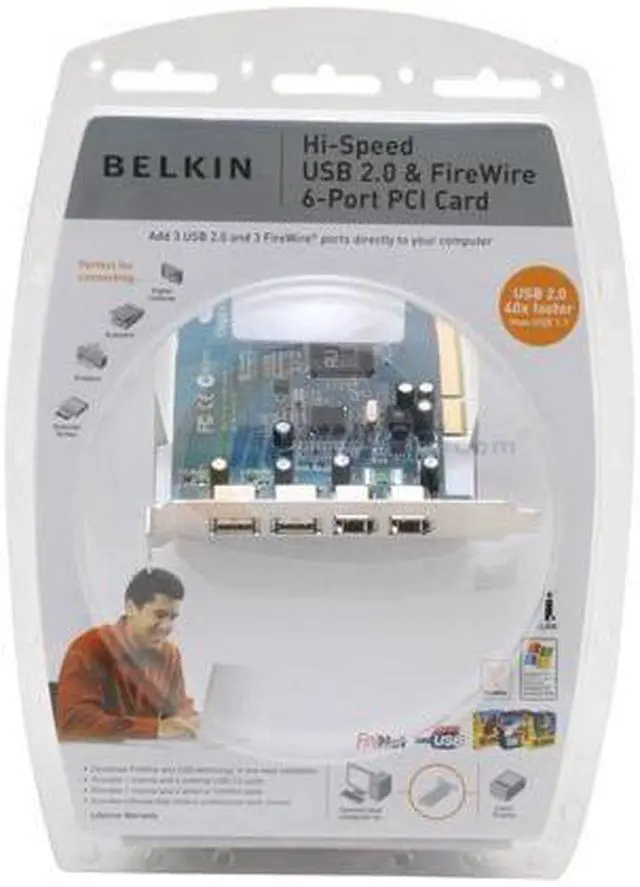 Main image of BELKIN PCI to USB/1394 Card Model F5U508