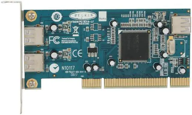 Alt view image 3 of 5 - BELKIN USB 2.0 Hi-Speed 3-Port Low Profile PCI Card Model F5U219-LP