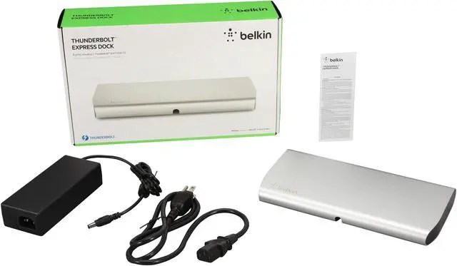Alt view image 5 of 5 - Belkin Silver F4U055WW Thunderbolt Express Dock