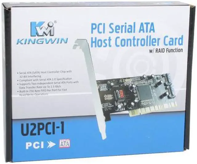 Alt view image 7 of 7 - KINGWIN PCI Serial ATA to SATA controller card Model U2PCI-1