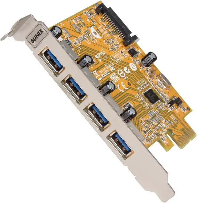 Main image of SUNIX USB4300NS USB3.0 4-port PCI Express Host Controller with SATA Power Connector