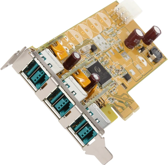 Main image of SUNIX 3-port 12V Powered USB PCI Express Low Profile Add-On Card Model PUB0300XL
