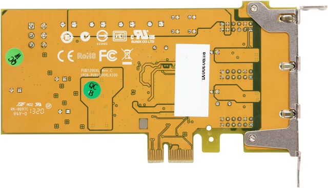 Alt view image 4 of 6 - SUNIX 3-port 12V Powered USB PCI Express Low Profile Add-On Card Model PUB0300XL