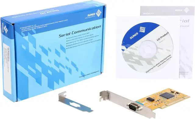 Alt view image 5 of 5 - SUNIX 1-port RS-232 Universal PCI Serial Remap Board Model SER5027D+L