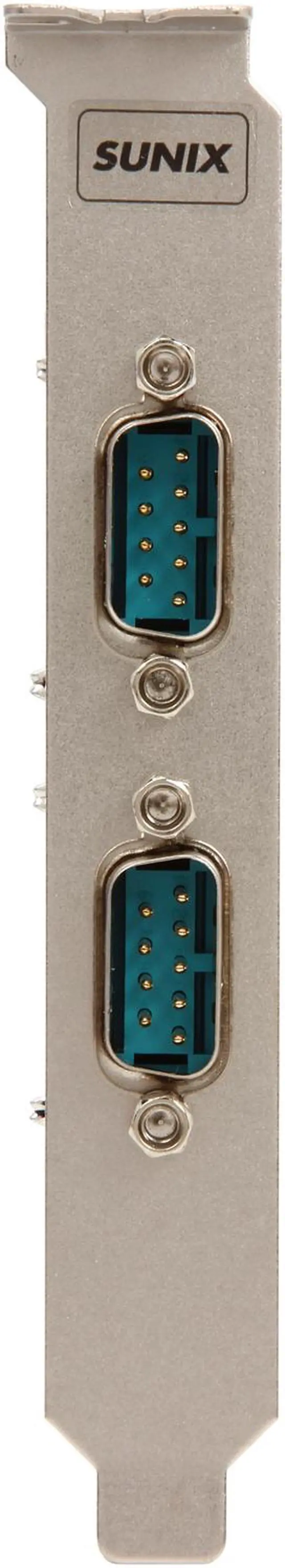 Alt view image 2 of 5 - SUNIX 2-port RS-232 Universal PCI Serial Board Model SER5037A