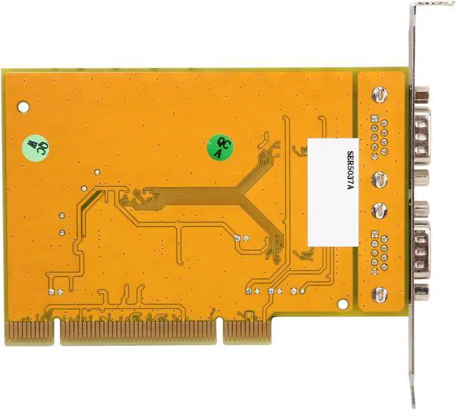 Alt view image 4 of 5 - SUNIX 2-port RS-232 Universal PCI Serial Board Model SER5037A