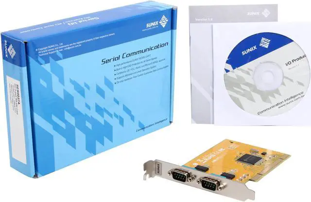 Alt view image 5 of 5 - SUNIX 2-port RS-232 Universal PCI Serial Board Model SER5037A