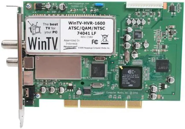Alt view image 4 of 10 - Hauppauge WinTV-HVR-1600 ATSC/ClearQAM/NTSC TV Tuner PCI w/Remote 1178 PCI Interface