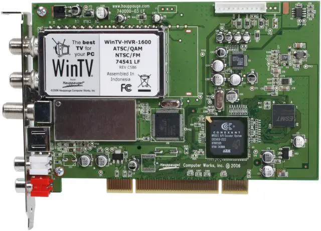 Alt view image 4 of 10 - Hauppauge WinTV-HVR-1600 ATSC/ClearQAM/NTSC TV Tuner MC-Kit 1183 PCI Interface