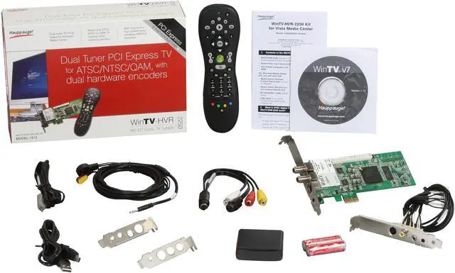 Alt view image 6 of 6 - Hauppauge WinTV-HVR-2250(WinTV-HVR-2255) Media Center Kit Dual TV Tuner w/ IR Remote PCI-E x 1