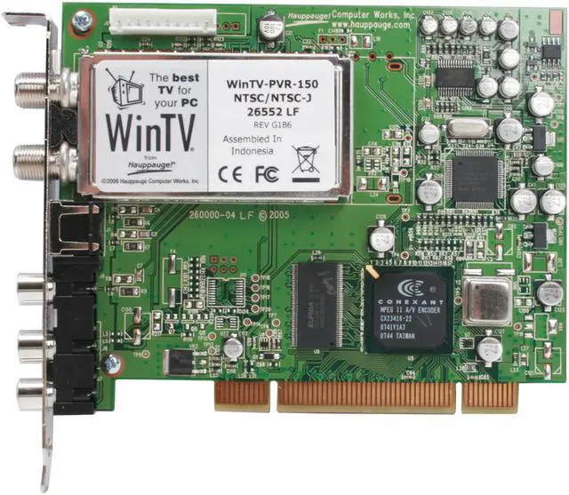 Alt view image 4 of 10 - Hauppauge WinTV-PVR-150 MCE Kit Tuner Card w/MCE Remote 1062 PCI Interface
