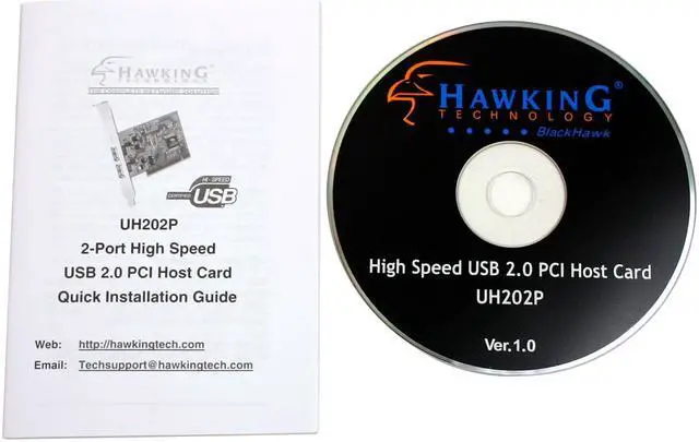 Alt view image 3 of 4 - HAWKING 2-Port High Speed USB 2.0 PCI Host Card Model UH202P