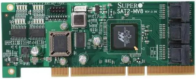 Alt view image 7 of 11 - SUPERMICRO AOC-SAT2-MV8 64-bit PCI-X133MHz SATA II (3.0Gb/s) Controller Card