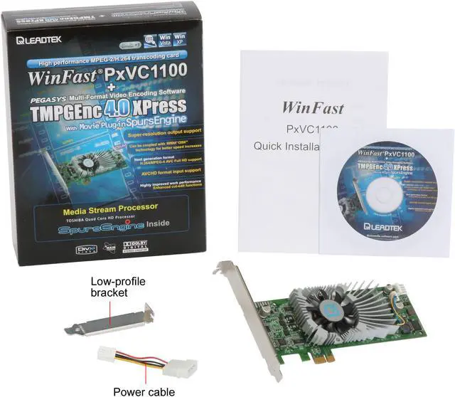 Alt view image 4 of 4 - Leadtek MPEG-2/H.264 Transcoding Card with Pegasys TMPGEnc 4.0 Xpress Software WinFast PxVC1100 (TMPGEnc4.0) PCI-Express x1 Interface