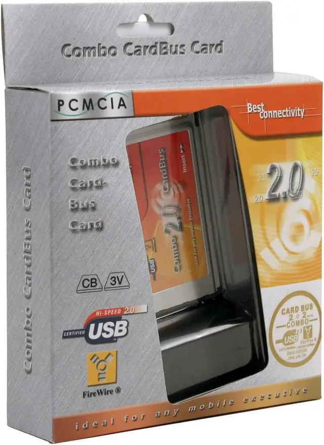 Alt view image 4 of 4 - SABRENT SBT-PCA4 USB / IEEE 1394 PCMCIA Card 2 x USB 2.0 One 6-pin 1394a port and one 4-pin mini 1394a port