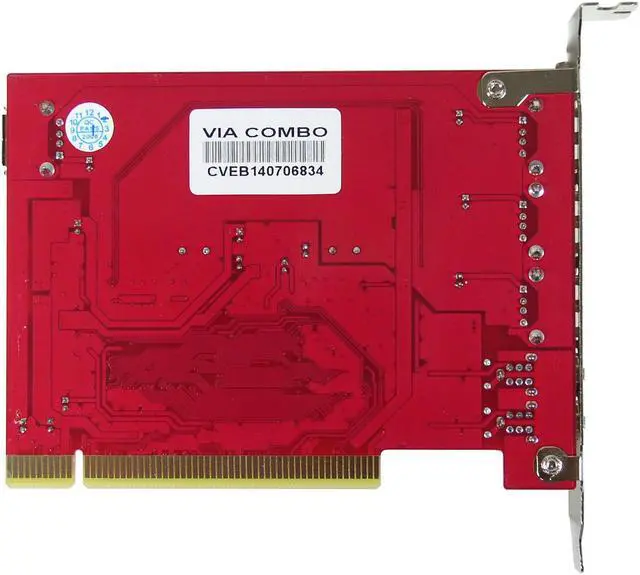 Alt view image 4 of 7 - SABRENT 6-Port USB 2.0 / FireWire IEEE 1394 PCI Combo Adapter Model USB-UF6