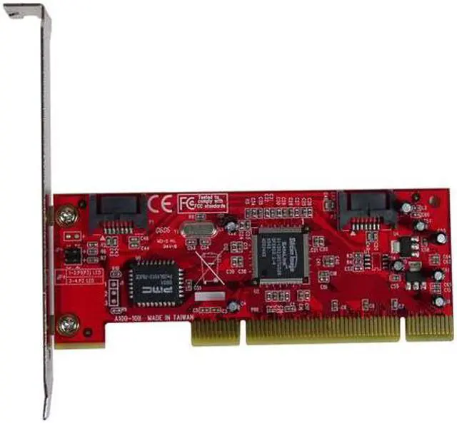 Alt view image 2 of 6 - SABRENT SBT-SRD2 2-Port PCI SATA RAID Controller Host Card Adapter RAID 0/1
