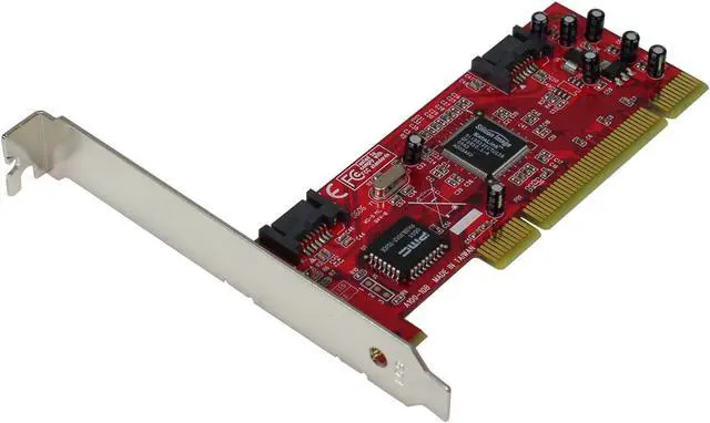 Alt view image 3 of 6 - SABRENT SBT-SRD2 2-Port PCI SATA RAID Controller Host Card Adapter RAID 0/1