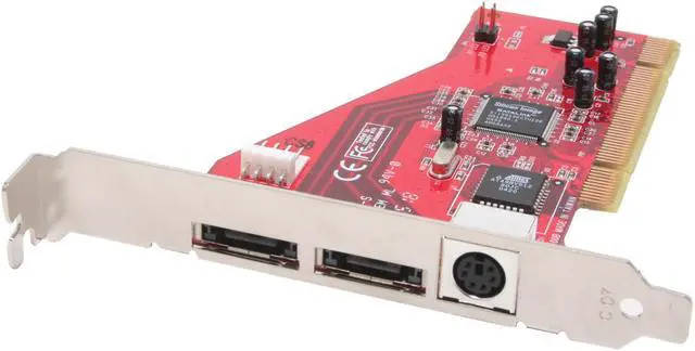 Main image of SABRENT SATA-2PRD PCI SATA eSATA-150 Raid External 2Ports + 5V/12V DC output PCI card