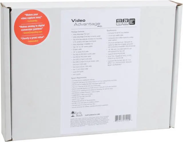 Alt view image 12 of 12 - Turtle Beach TB120-1500-02 Video Advantage PCI - OEM