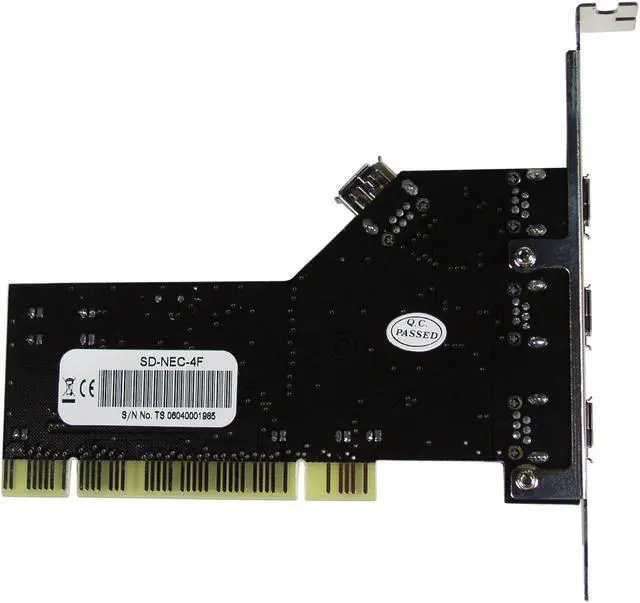 Alt view image 3 of 5 - SYBA PCI to Firewire 1394a 3+1 ports controller card Model SD-NEC-4F