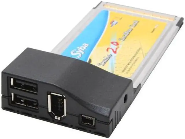 Alt view image 2 of 7 - SYBA SD-PCB-COM USB / IEEE 1394 PCMCIA Card 2 x USB 2.0 One 6-pin 1394a port and one 4-pin mini 1394a port