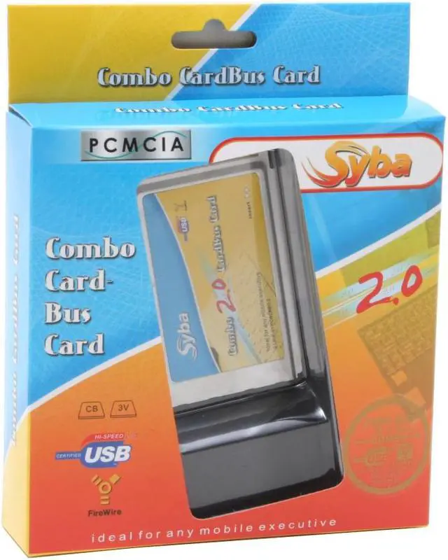 Alt view image 7 of 7 - SYBA SD-PCB-COM USB / IEEE 1394 PCMCIA Card 2 x USB 2.0 One 6-pin 1394a port and one 4-pin mini 1394a port