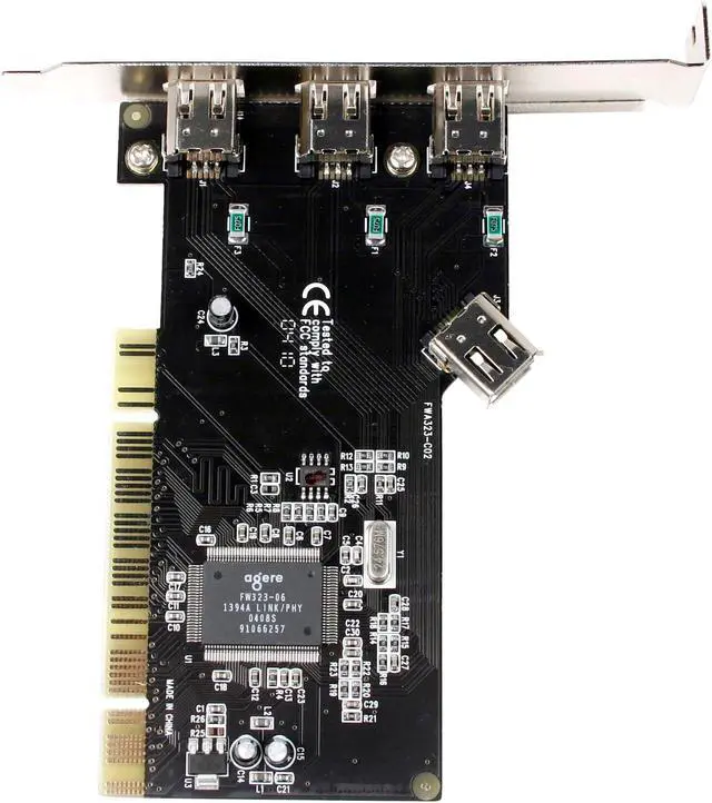 Alt view image 3 of 6 - SYBA IEEE 1394 4 ports Lucent FireWire PCI Card With Ulead Software Model SD-LUC-4F