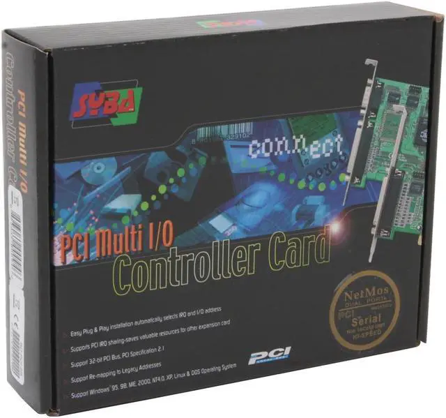 Alt view image 6 of 6 - SYBA PCI to Serial 2-port host controller card Model SD-PCI-2S