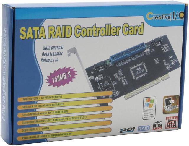 Alt view image 5 of 5 - SYBA SY-VIA-150R PCI SATA / IDE Combo RAID Controller Card