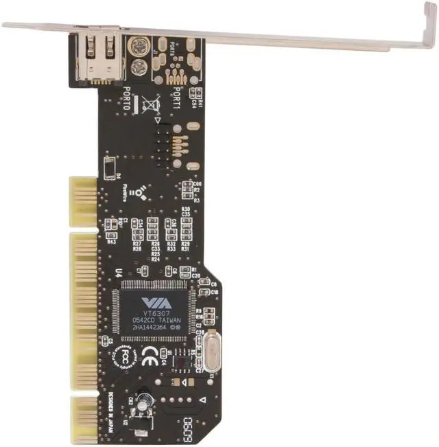 Alt view image 2 of 5 - SYBA IEEE 1394a FireWire PCI Card with Internal 9-pin Header Model SD-VIA-FW1E1H