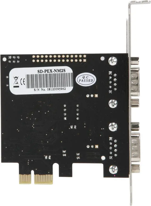 Alt view image 4 of 6 - SYBA PCI-Express Dual RS-232 Serial Port Card Model SD-PEX-NM2S