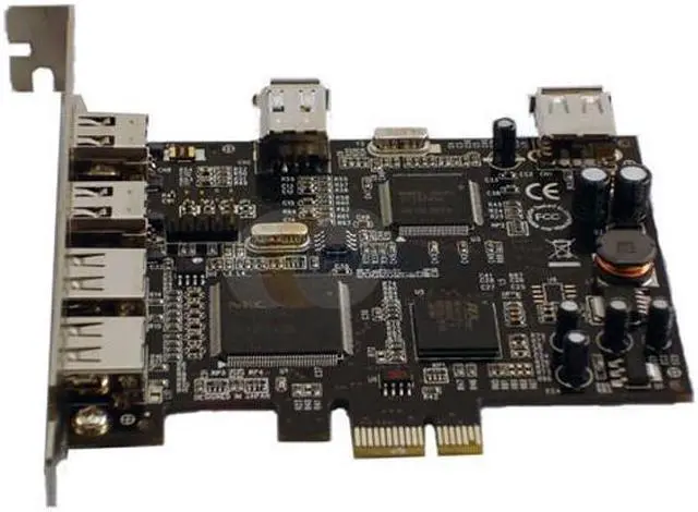 Alt view image 2 of 2 - SYBA PCI-Express USB2.0 + 1394a FireWire Combo Card 8x ports Model SD-PEX-VT4E4I