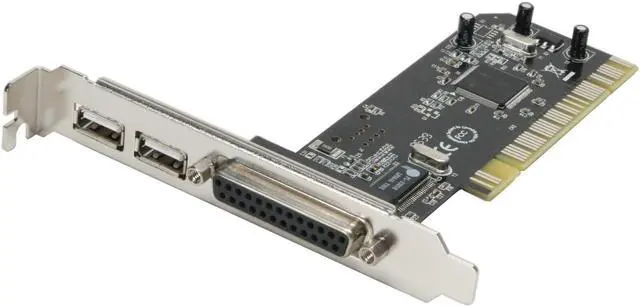Alt view image 2 of 6 - SYBA PCI 32-bit High Speed USB 2.0 2x Ports and 1x Parallel Port Combo Card Model SD-NECPR-2U1P - OEM