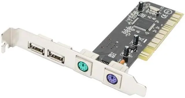 Alt view image 2 of 5 - SYBA PCI 32-bit High Speed USB 2.0 2x Ports and 2x PS2 Port Combo Card Model SD-NECPS-2U2PS2 - OEM