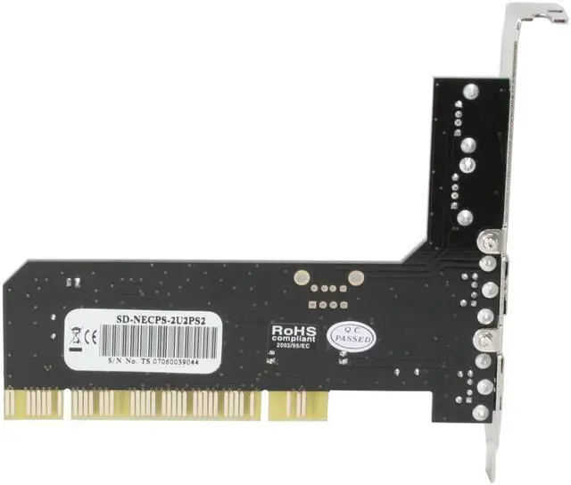 Alt view image 4 of 5 - SYBA PCI 32-bit High Speed USB 2.0 2x Ports and 2x PS2 Port Combo Card Model SD-NECPS-2U2PS2 - OEM