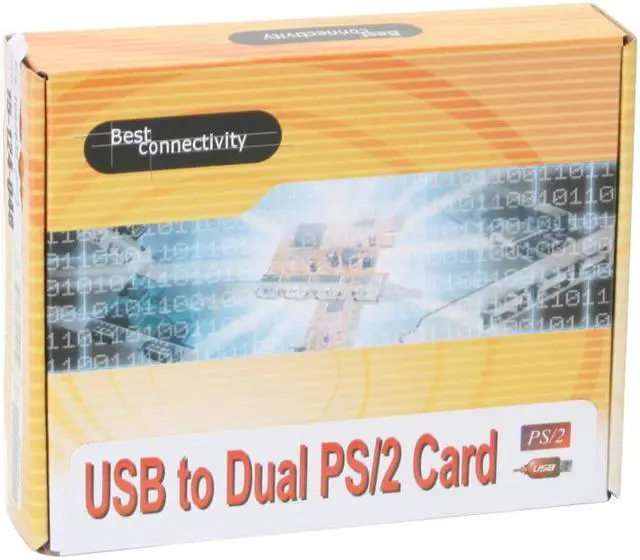 Alt view image 5 of 5 - SYBA SD-PCI-UPS2 USB to Dual PS2 Adapter (Case Mounted version), PCI Bracket, via USB Header or Port - OEM