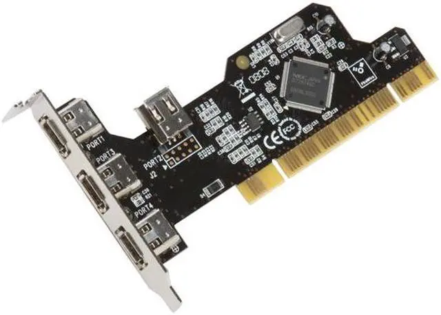 Main image of SYBA PCI lower profile Firewire 1394a Controller Card Model SD-LP-NEC4F