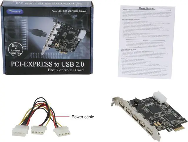 Alt view image 6 of 6 - SYBA PCI-Express 5 Ports USB 2.0 Card Model SD-PEX20019