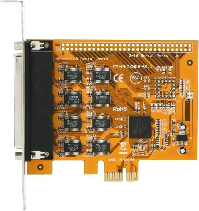 Alt view image 3 of 5 - SYBA SY-PEX15019 RS-232 Serial 8-Port PCI-Express Card