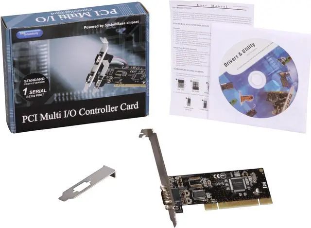 Alt view image 5 of 5 - SYBA PCI 1-Port Serial DB9 RS232 Card with Low Profile Bracket - RoHS Model SD-PCI15024