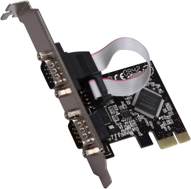 SYBA PCI-Express 2-Port DB9 RS232 Serial Card with Low Profile
