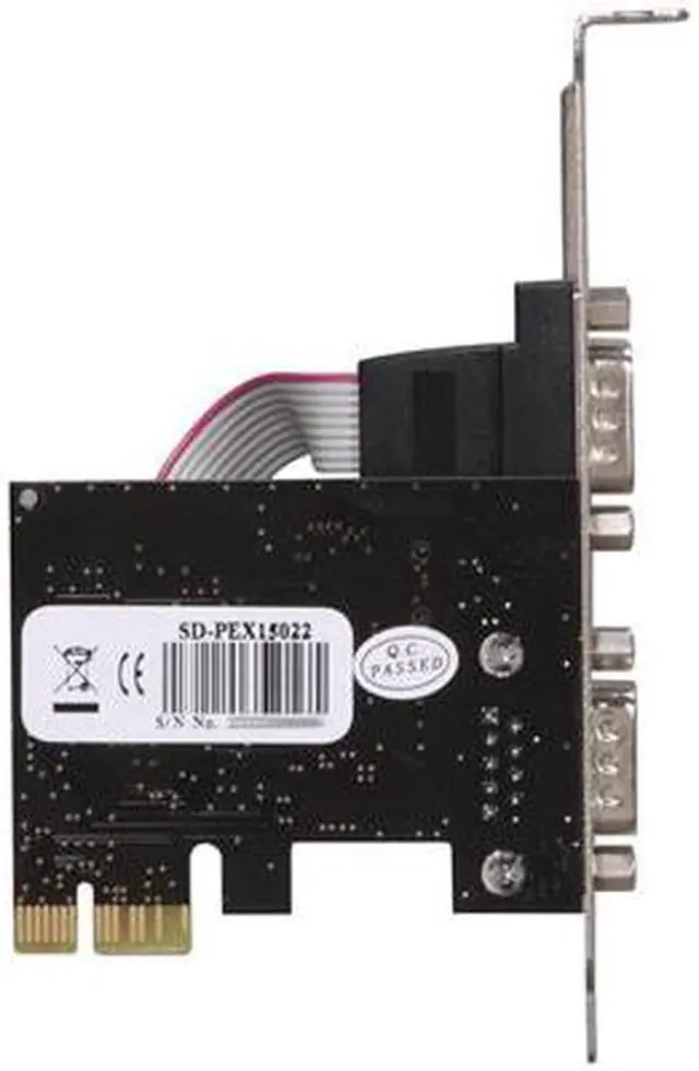Alt view image 5 of 5 - SYBA PCI-Express 2-Port DB9 RS232 Serial Card with Low Profile Bracket - RoHS Model SD-PEX15022