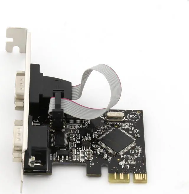 SYBA PCI-Express 2-Port DB9 RS232 Serial Card with Low Profile