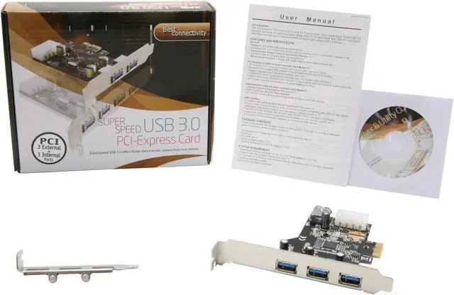 Alt view image 6 of 6 - SYBA USB 3.0 PCI-e Card with HDD Power Connector (3 + 1 Ports) Model SD-PEX20080