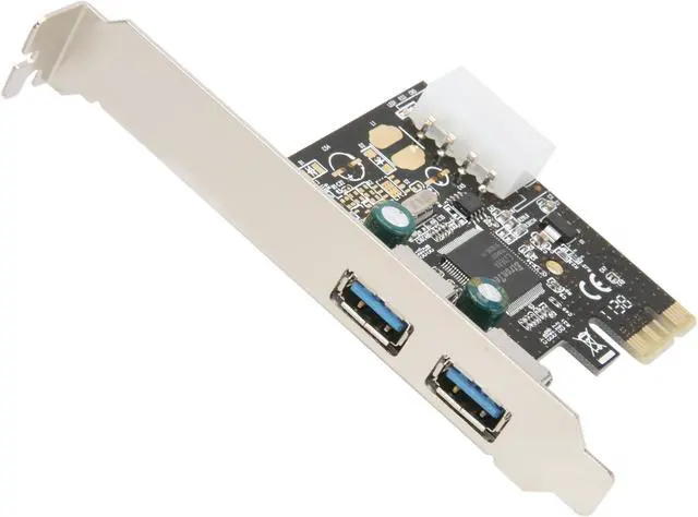 Main image of SYBA USB 3.0 2-port PCI-e Card with 5V Molex Power Connector Model SD-PEX20093
