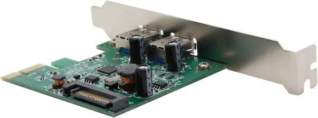 Alt view image 5 of 7 - SYBA USB 3.0 PCI-Express 2-port SATA Powered Controller Card Model SY-PEX20124